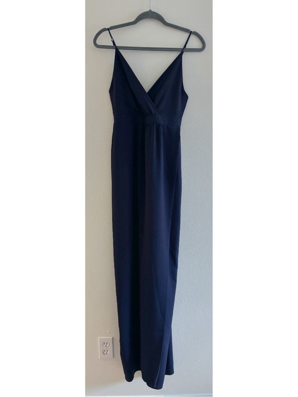 Park & Fifth Georgia Navy Surplice Empire Waist Maxi Dress Size 0